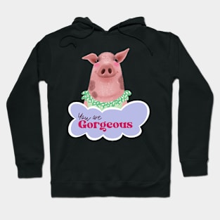 Cute pig sticker Hoodie